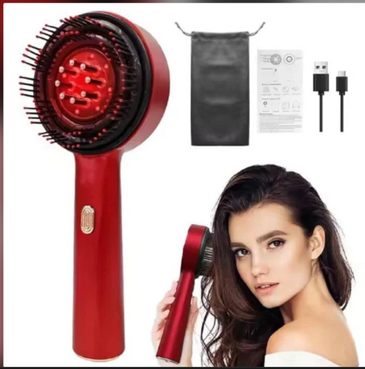Oil Applicator Scalp Massager Brush Red Light Therapy