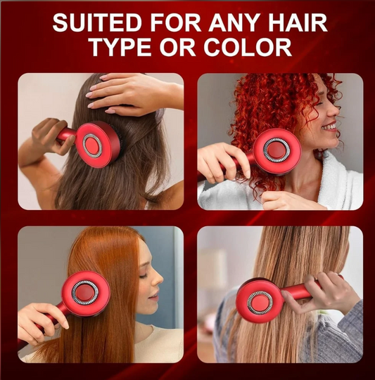 Oil Applicator Scalp Massager Brush Red Light Therapy