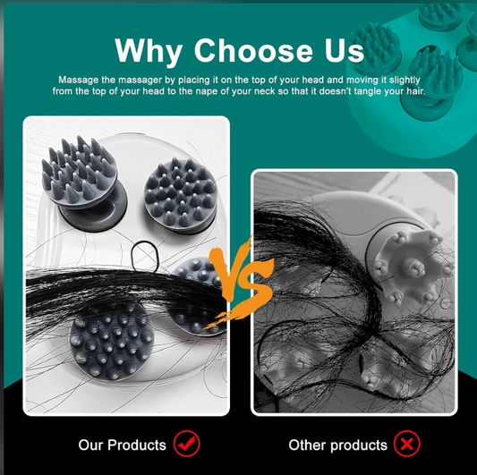 Silicone Electric Head and Scalp Massager