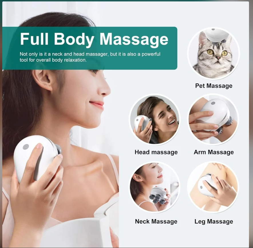 Silicone Electric Head and Scalp Massager