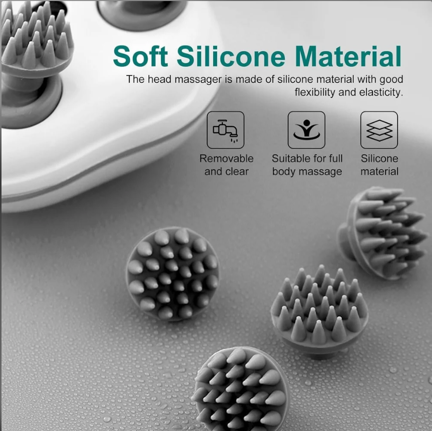 Silicone Electric Head and Scalp Massager